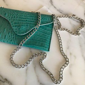 Alligator stamped crossbody bag
